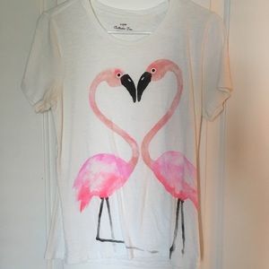 J. Crew flamingo tee